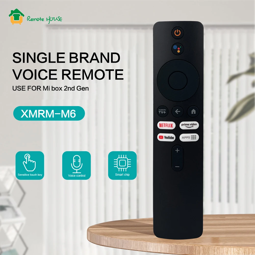 Telecomando Vocale Xmrm-M6 Per Xiaomi Mi 2Nd Gen Box 4K Ultra Hd Streaming Media Player Applicabile A Xiaomi Mi 2Nd Gen Box