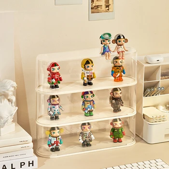 Espositore per scatola cieca, espositore fatto a mano, bambola Lego, scatola acrilica trasparente antipolvere coperta, cartone animato impilabile