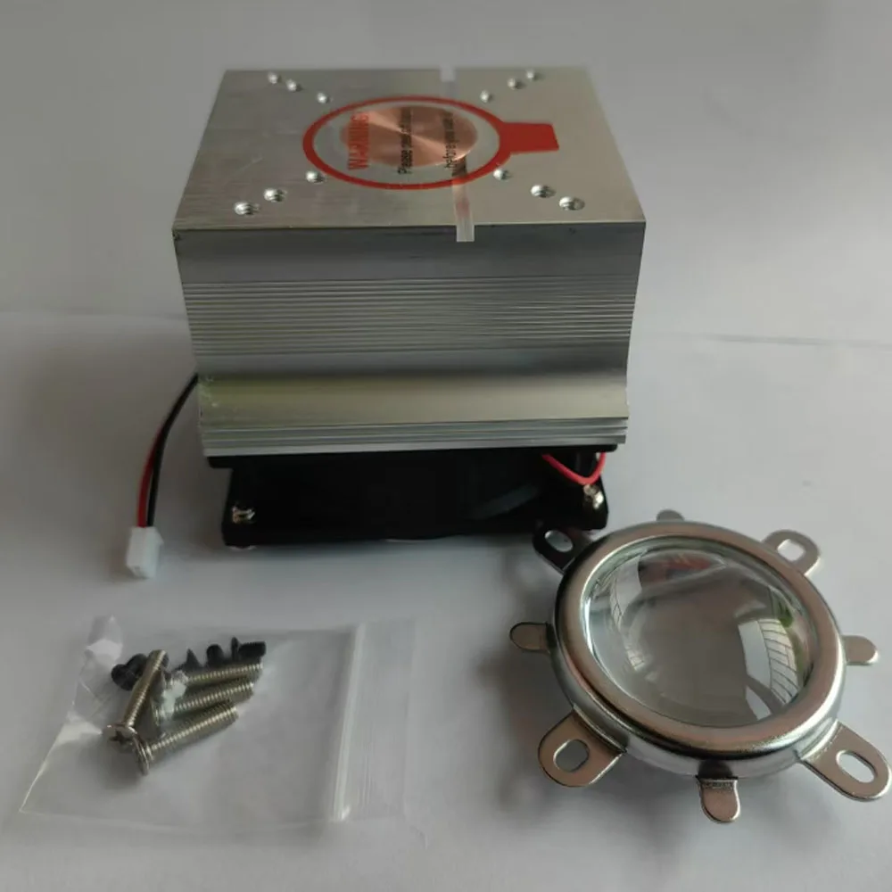Aluminium Heat Sink Cooling Fan 20W 50W 100W High Power Led Light 90-120degree 44mm Lens +Reflector +Bracket