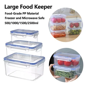 Airtight Food Storage Containers, BPA-Free Stackable Meal Prep Containers for Fridge & Microwave, Keep Produce Fresh