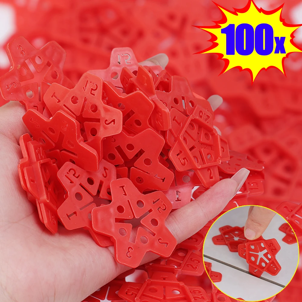 5 Sizes Tile Spacers Clips Wedge Ceramic Leveling System Removable Leave Seam Card Buckle Locator Floor Build Construction Tools