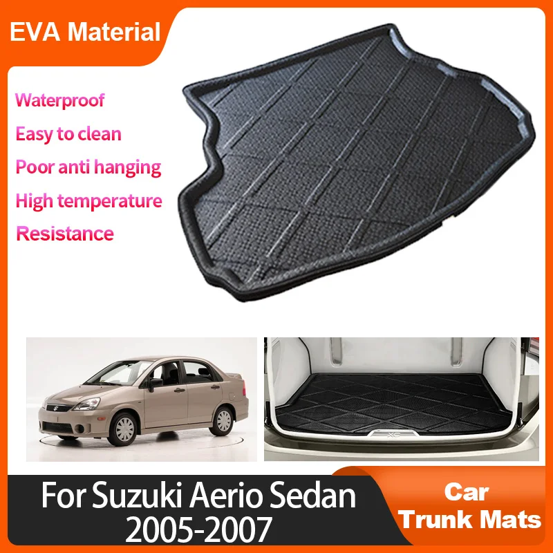 

Car Rear Trunk Mat For Suzuki Aerio Liana Baleno Sedan 2005 2006 2007 Waterproof Protective Storage Pad Carpet Auto Accessories