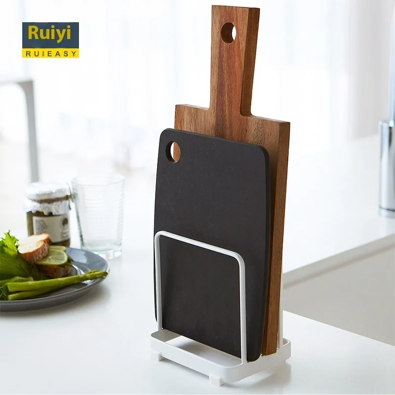 Vertical Multi-Tier Cutting Board Rack Stainless Steel Adjustable Organizer For Countertop Kitchen Storage Space Saving