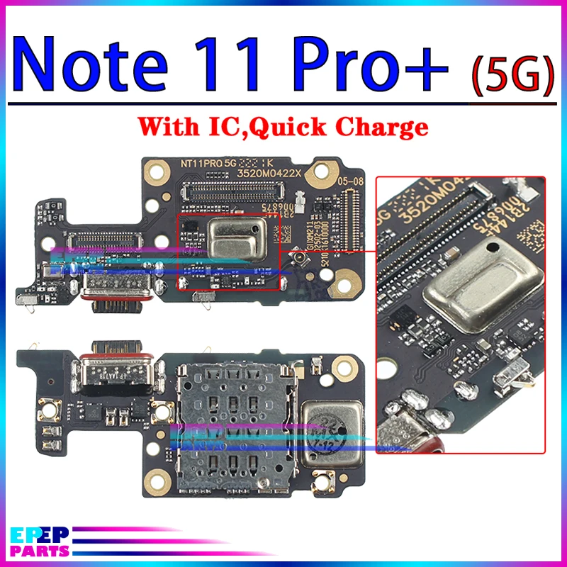 Port Jack Dock Connector Flex Cable for Xiaomi Redmi Note 10 10A 10C 10S 10X 11 11E 11S Pro Plus 4G 5G Charging Board