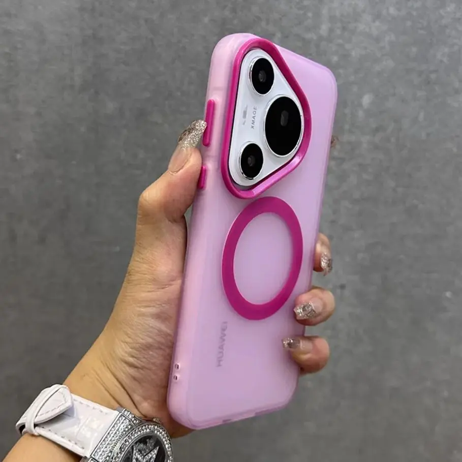Matte Clear Candy Color Magnetic Shockproof Case