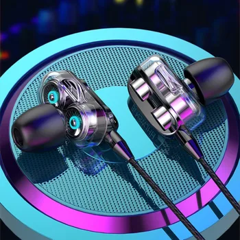 Cuffie cablate da 3.5mm con auricolari bassi auricolari Stereo cuffie musicali auricolari sportivi cuffie da gioco con microfono