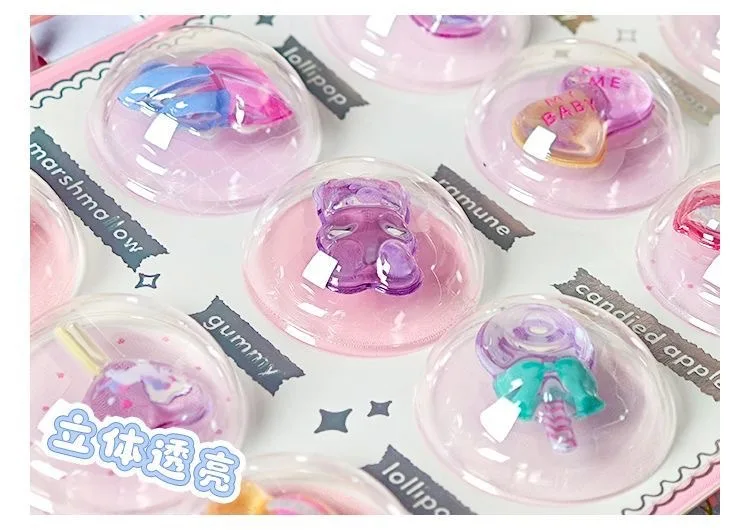 1장 3D 캡슐 글루 릴리프 귀여운 스티커 DIY 다이어리 휴대폰 카메라 장식 귀여운 스티커