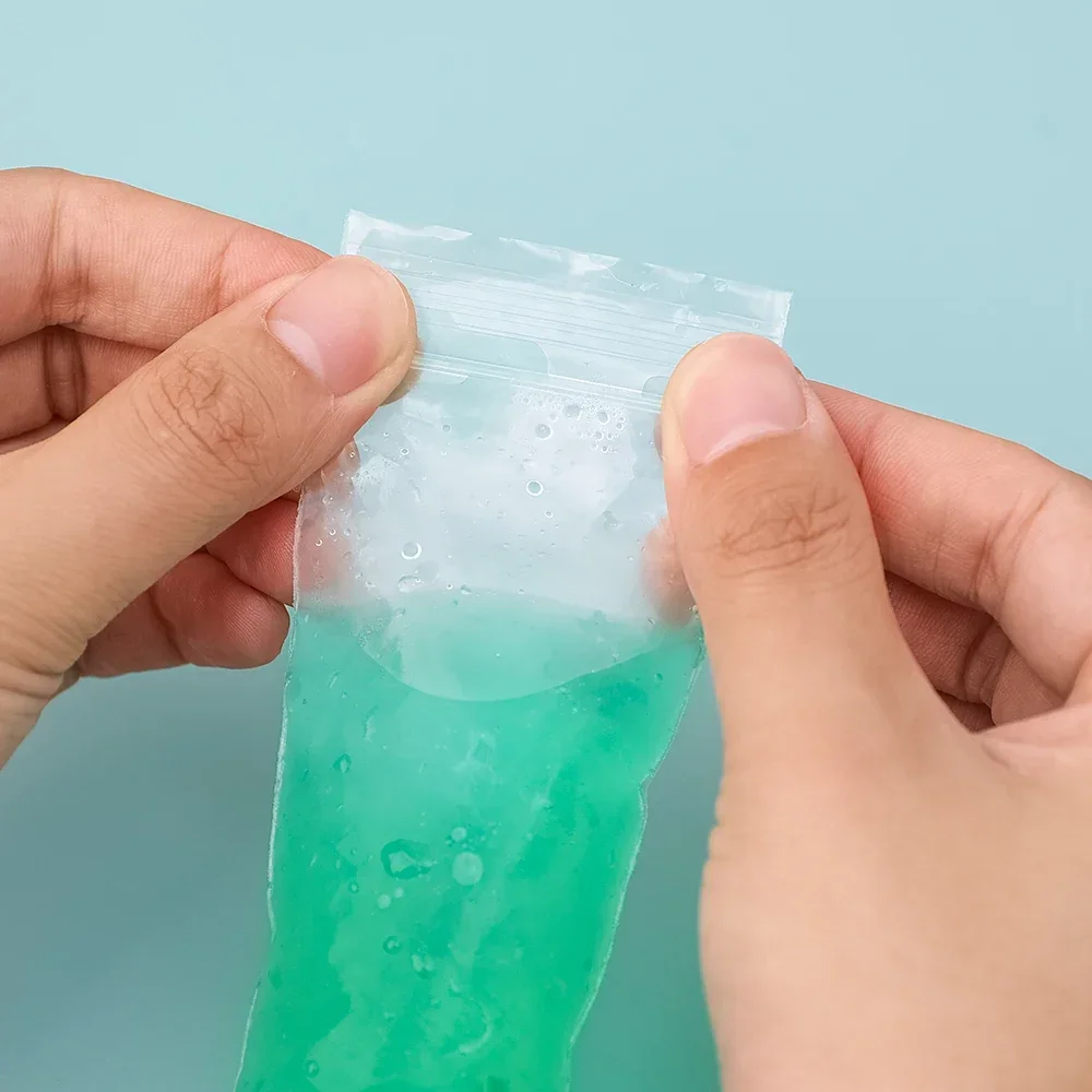 50/100/200 Stück Einweg-Transparente Eisbeutel für Saft, Joghurt, Schokolade, Transparente Eisformen, Küchenzubehör – Detail 6