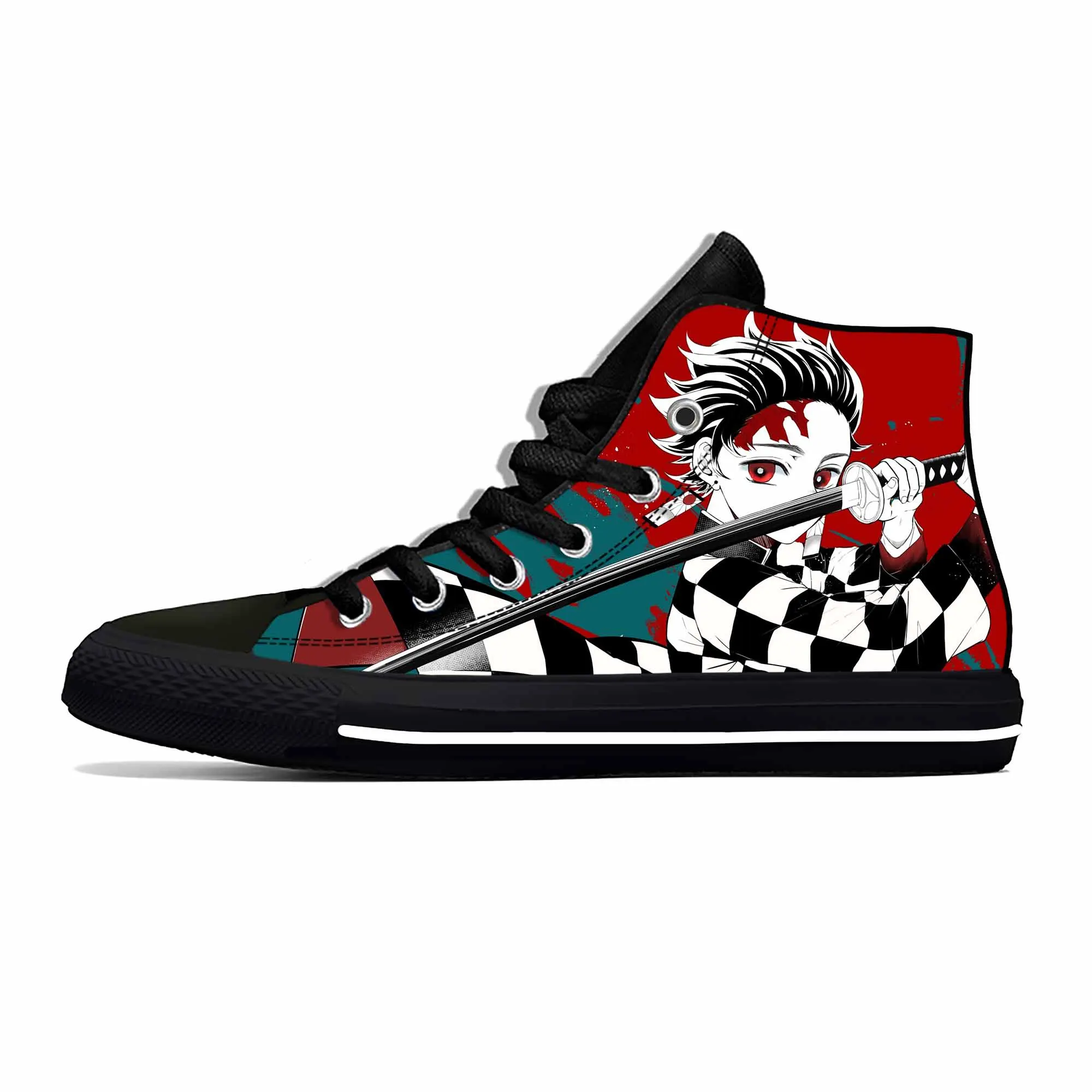 

Demon Slayer Kimetsu no Yaiba Kamado Tanjiro Cool Casual Cloth Shoes High Top Comfortable Breathable 3D Print Men Women Sneakers