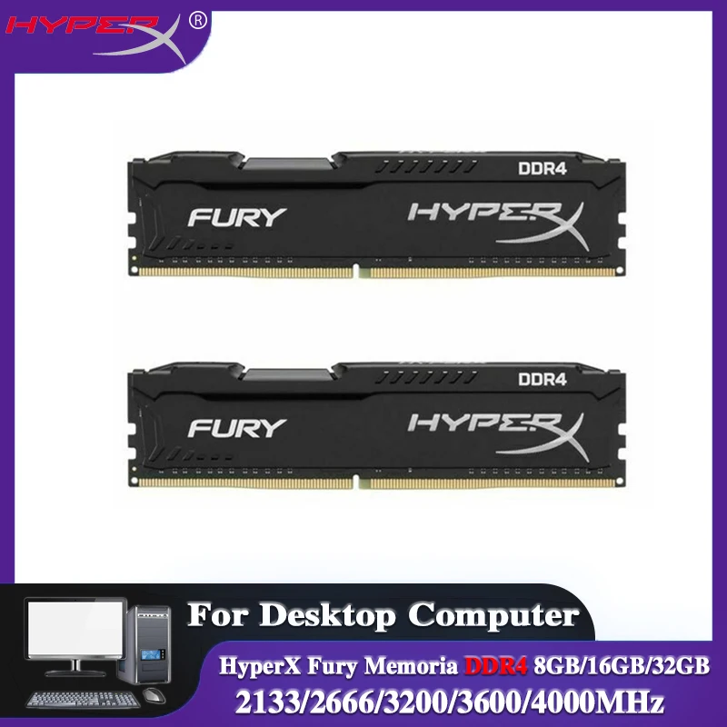 HyperX DDR4 8 ГБ 16 ГБ 32 ГБ ОЗУ 3600 МГц 3200 МГц 2666 МГц 2400 МГц 2133 МГц для настольных компьютеров с 28-контактным инте...
