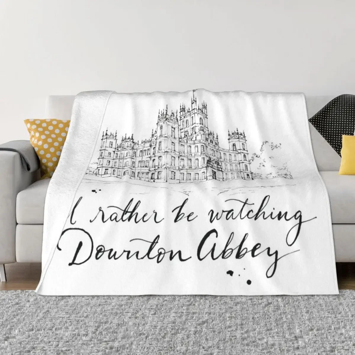 Я предпочитаю смотреть на Downton Abbey-Каверли Смит бросать одеяло кайды для детских путешествий кровать модные одеяла