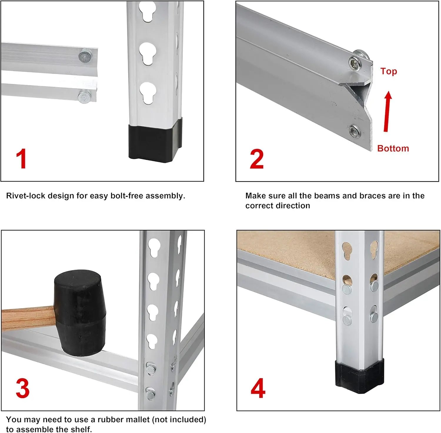 Medium Duty Storage Shelving Single Post Press Board Shelf - 48 x 18 x 72 Inches 3