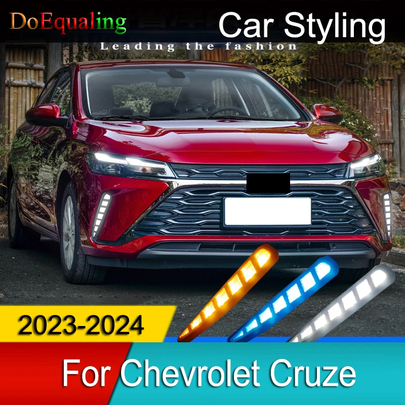 

For Chevrolet Cruze 2024 2023 Car Daytime Running Lights Modified LED Signal Lamp Dedicated Front Fog Light Accessories