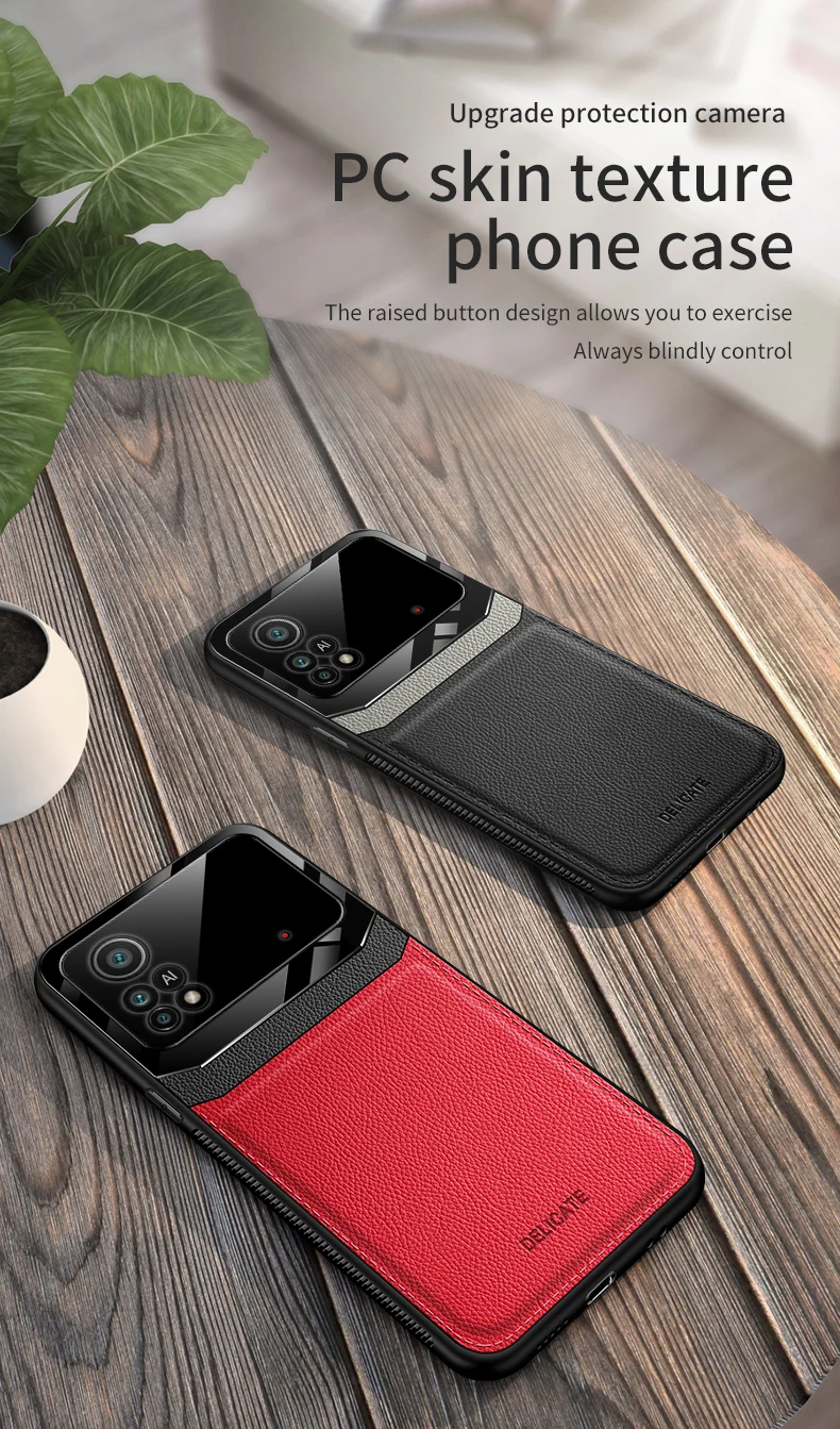 KEYSION Moda Custodia Antiurto per POCO X4 Pro 5G PU Pelle Specchio Vetro Molle Del Silicone Del Telefono Della Copertura Posteriore per Xiaomi POC_voghion.com