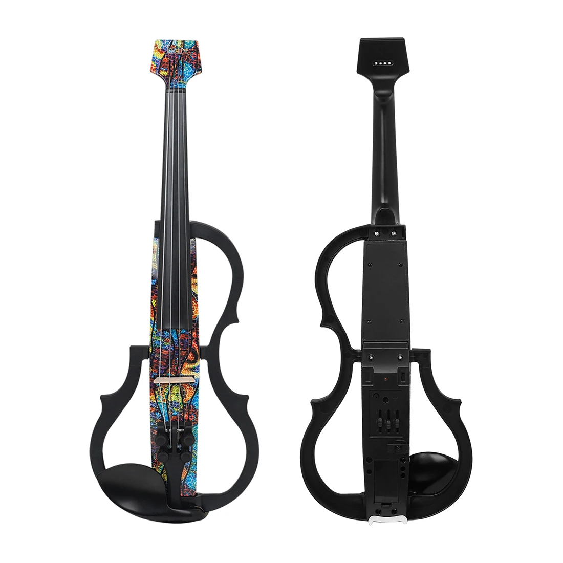 IRIN Colorful 4/4 Electro Acoustic Violin Intelligent Silent Electroacoustic Violin Earphones Connecting Fiddle Accessories