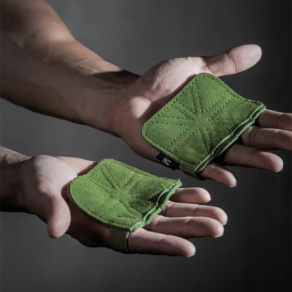 Leather Weight Lifting Training Gym Gloves Palm Protection Women Men Fitness Sports Grips Pull Ups Weightlifting Anti-Slip 1Pc