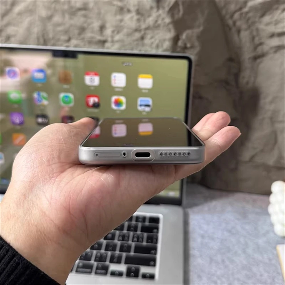 Ultra Thin Matte Translucent Barcode Phone Case with Magnetic Wireless Charging Capability