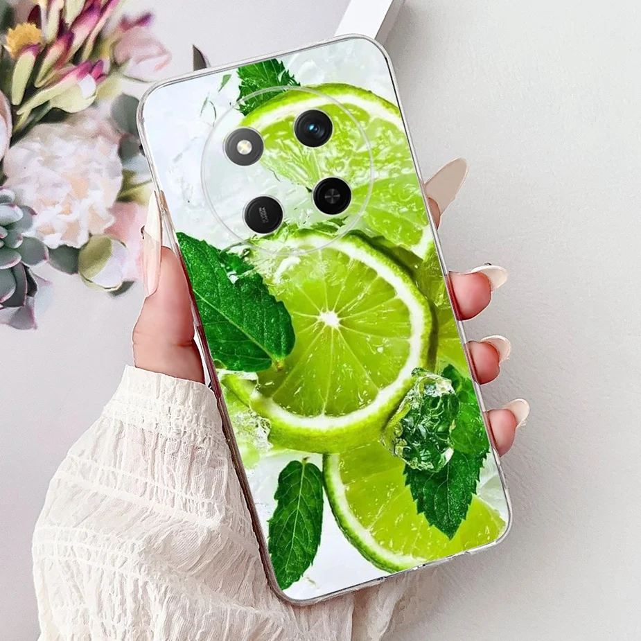 Colorful Painted Clear Silicone Case for Honor Smartphone - Soft Protective Cover