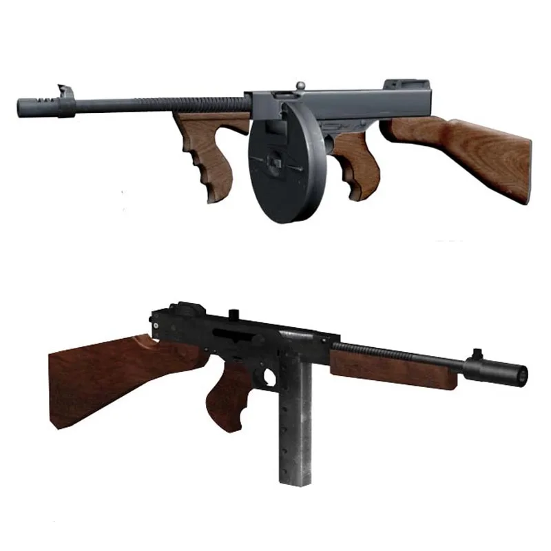 Thompson M1928 Gun 3D Paper Model Weapon Firearms Hand-made Drawings Military Jigsaw Puzzle Toy