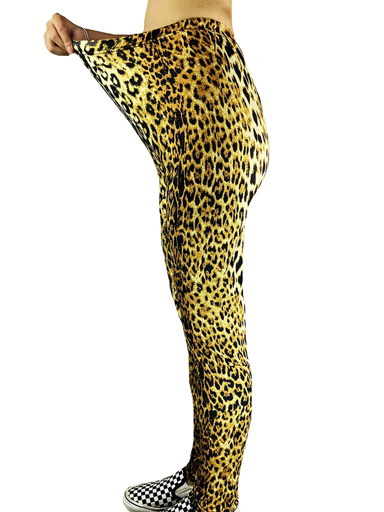 

YRRETY Classic Leopard Printed Leggings Women's High-waisted Tights Soft Elastic Fitness Pants Pushup Leggings Dropshipping