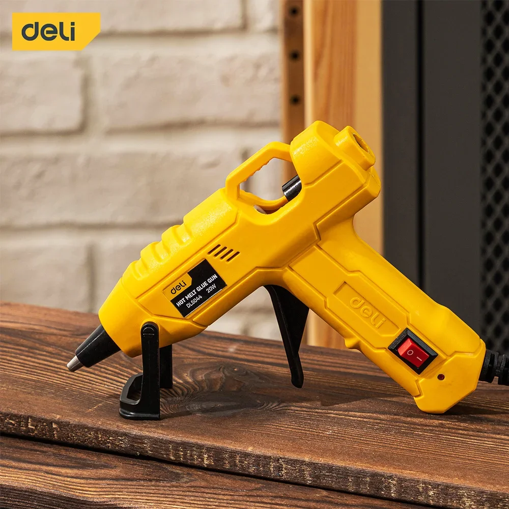 Deli 20W Hot Melt Glue Gun Applicable Glue Stick Size 7mm Industrial Guns Thermo Electric Repair Tool Home Decoration Tool