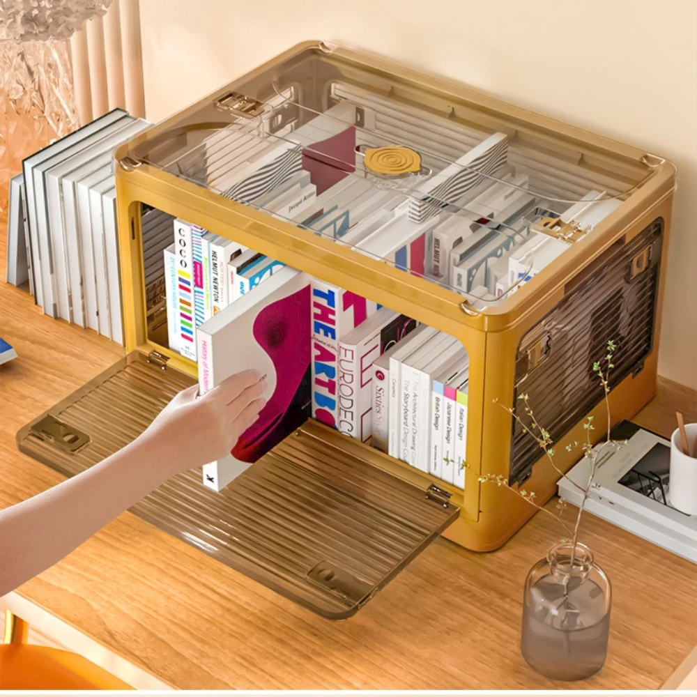 Foldable Storage Box with 5 Open Doors Dormitory Clothing Book Household Toy Storage Box Portable Home Living Room Office Use - 2