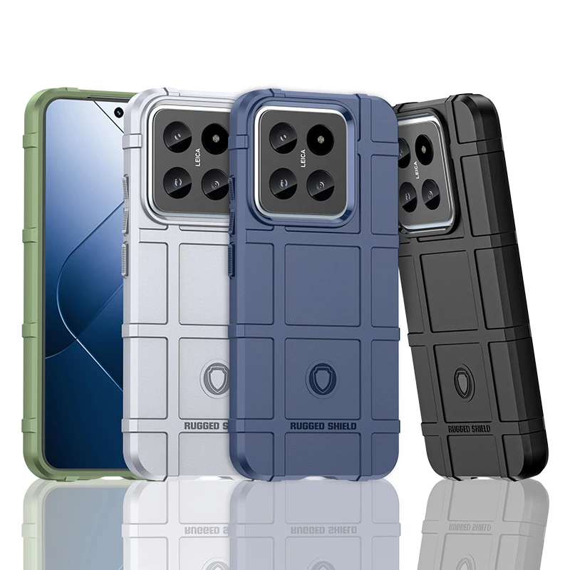 

For Xiaomi 14 Case Rugged Shield 360° Full Protection Anti-Fingerprints Back Cover For Xiaomi Mi 14 Pro