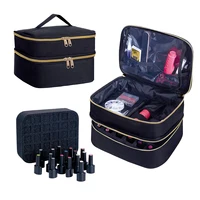 Nail polish storage bag double-layer cosmetic storage bag, suitable for manicure, essential oils, cosmetic sets daily travel use 1