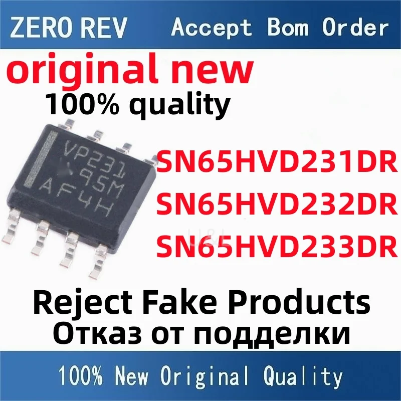 

2Pcs 100% New SN65HVD231DR VP231 SN65HVD232DR VP232 SN65HVD233DR VP233 SOIC-8 SOP8 Brand new original chips ic