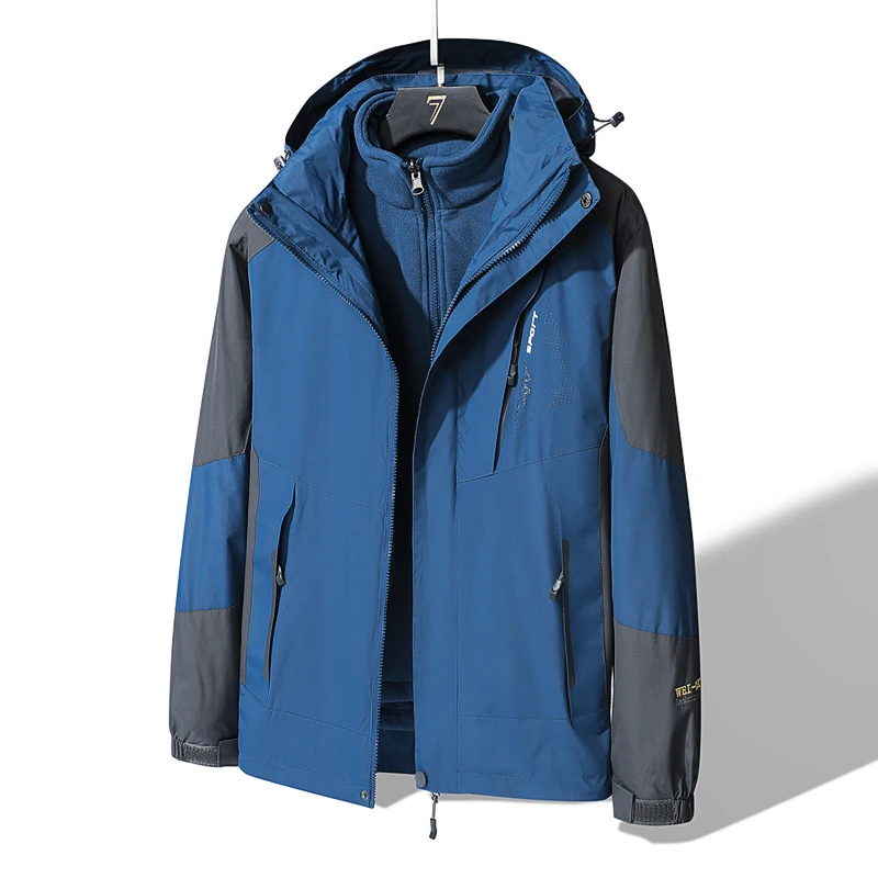 Outdoor Parka Set for Men and Women Winter Coat Thick and Warm Two-pieces Sets 3 in 1  Camping and Hiking Men Womens Parkas 3