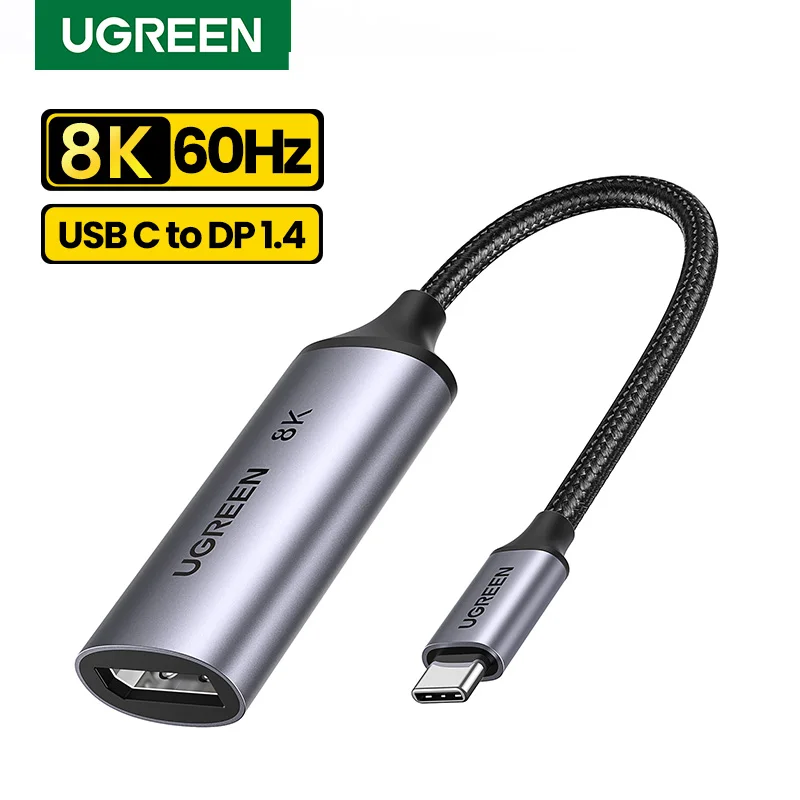 Ugreen Adattatore Da Usb C A 8K Displayport 1.4 Per Iphone 15 Macbook Pro Ipad Cavo Adattatore Da Usb Tipo C A 8K Dp1.4 32.4Gbps 8K/60Hz