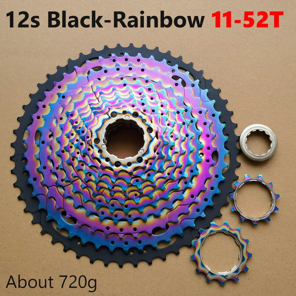 【Rainbow】 Sunshine colorido mtb cassete 11/12 velocidade 11-50t bicicleta