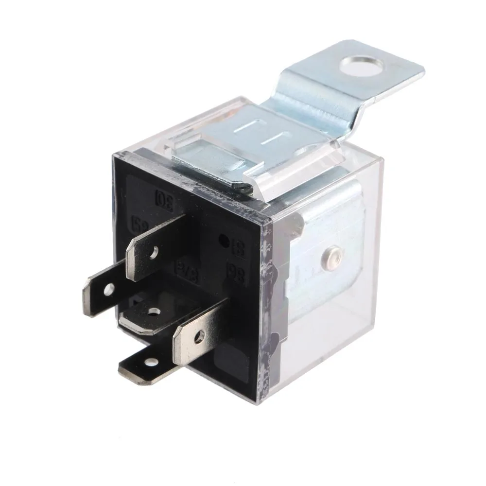 Auto Car Relay JD1914 12V 80A 5 Pin Transparent Type Switching Contact Form for Automobile Electronic Control Device Accessory