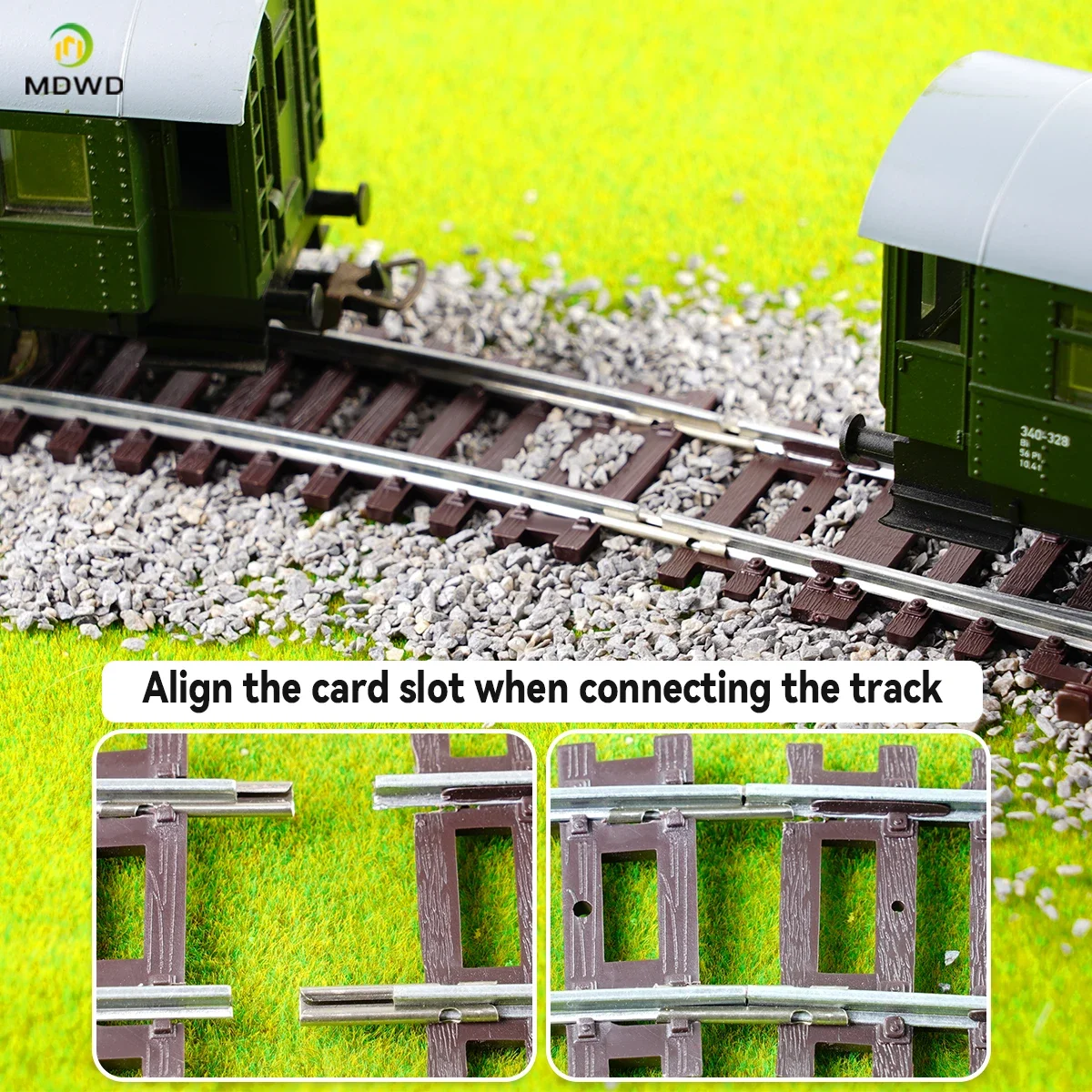 Ho scale 1/87 Train Track Model Railway  Be Powered Nickel Silver Narrow Gauge Curved Track Turnout Track Model 3