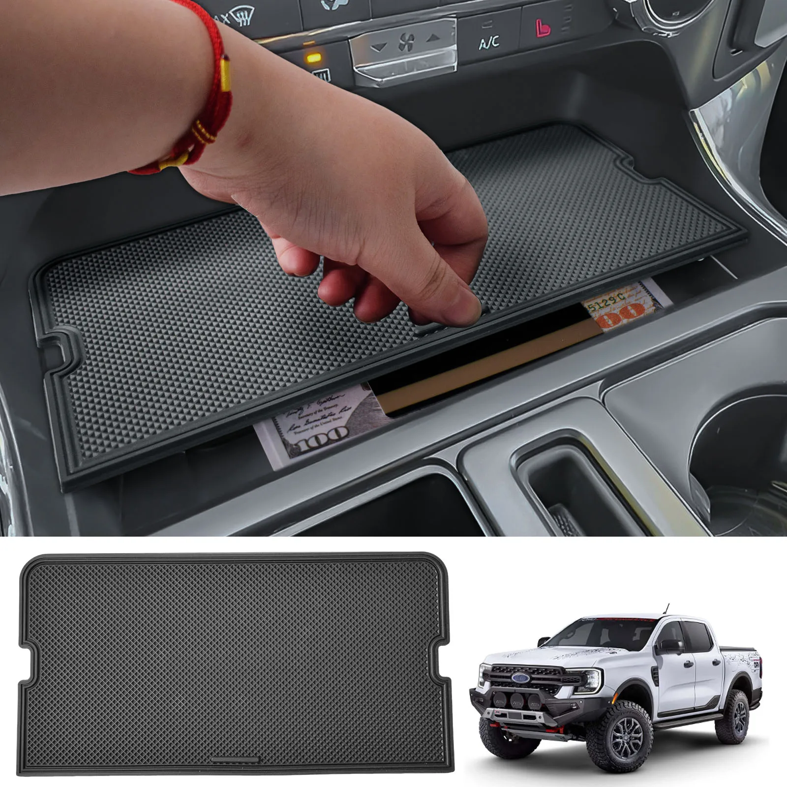 for-ford-f150-2022-2025-hidden-panel-secret-pocket-lid-center-console