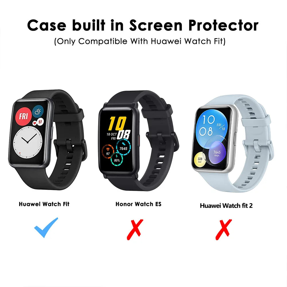 Case for Huawei Watch fit Cover Plated Accessories TPU Bumper All-Around Screen Protector and Bling Case for Huawei Watch fit