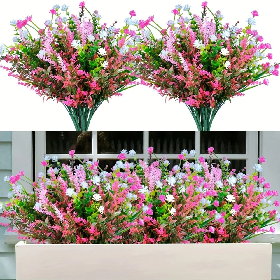 Kingrun 18 Pezzi Fiori Artificiali da Esterno, Fiori Finti Artificiale
