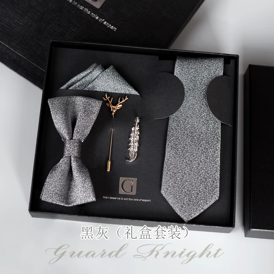 Casual dress narrow tie men's versatile knot-free formal gift for boys man graduation fashion trend bow tie box