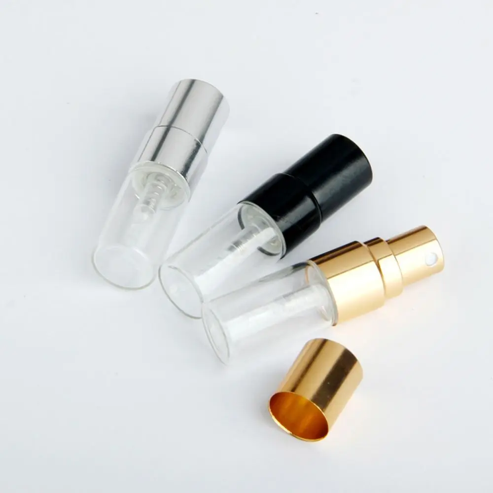 2ml New Mini Refillable Perfume Bottle Sample Spray Bottle Metal Atomizer Portable Travel Cosmetic Container Gift