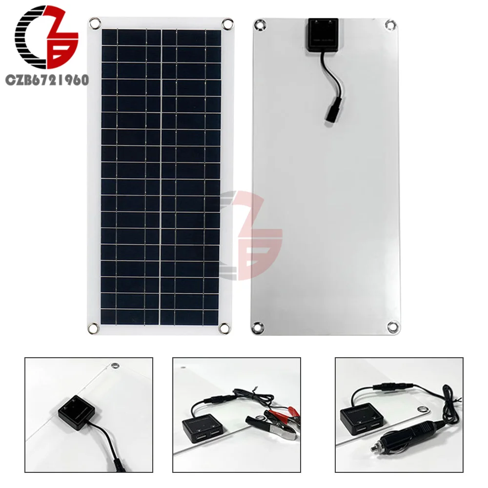 Cargador y mantenedor de batería Solar de 1000W y 12 V, Kit de carga de Panel Solar portátil de 12 voltios para coche, barco automotriz, RV, inversor marino