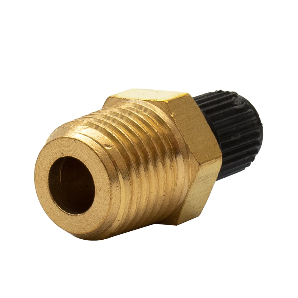 1/4Inch 1PC NPT Solid Nickel Plated Brass Air Tank Fill Valve W/Installed Core Compressor Tank Fill Valve 6.35mm NPT Male Thread