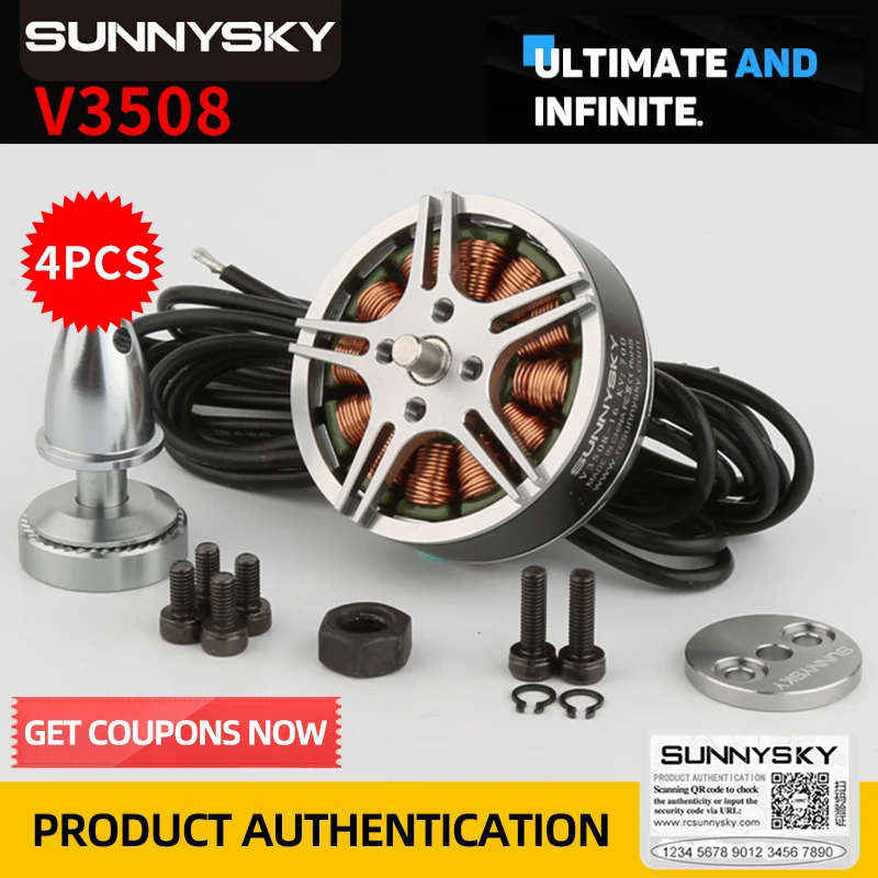 4 компл./лот оригинальный SUNNYSKY V3508 380kv 580kv 700kv внешний бесщеточный мотор для
