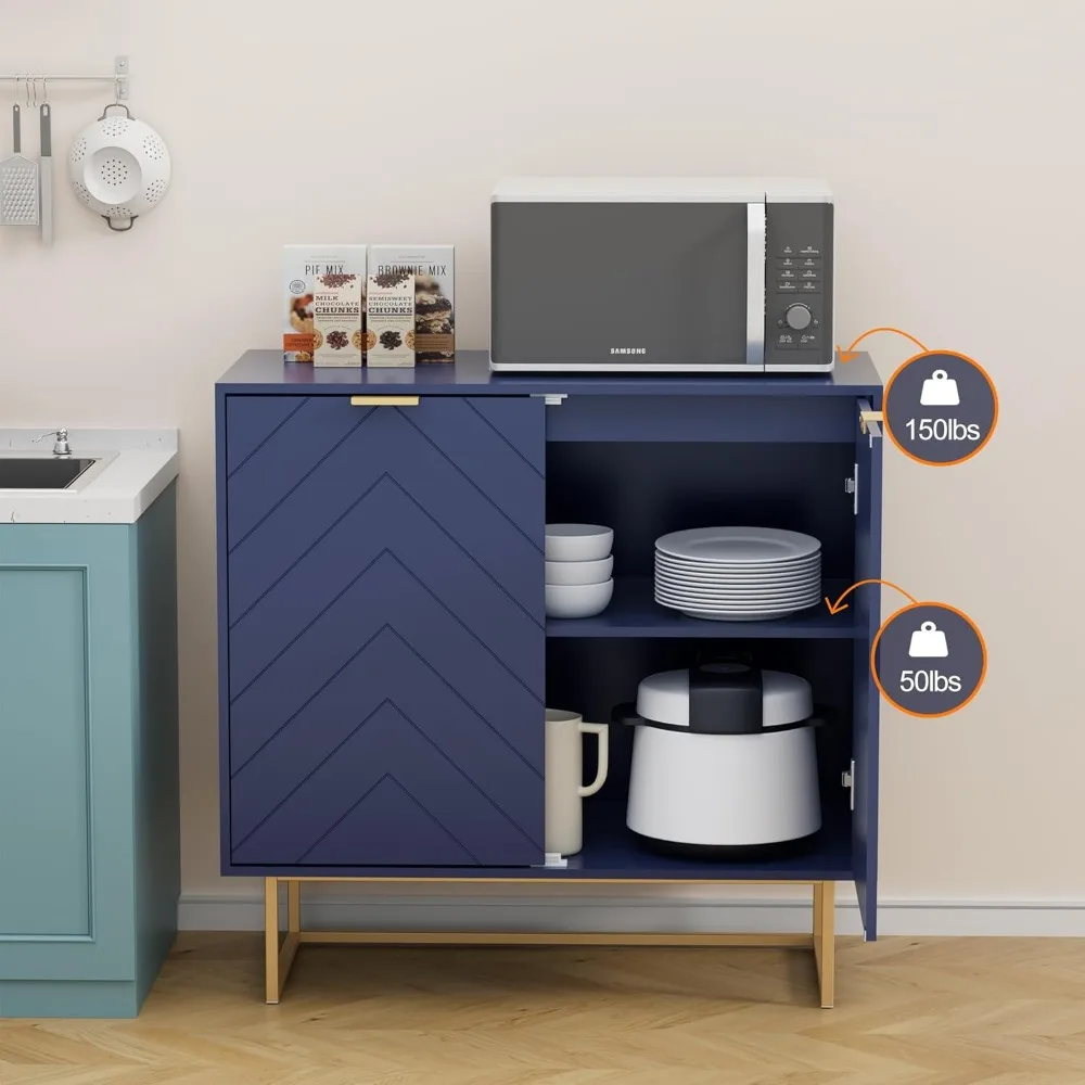 Sideboard Cabinet Buffet Cabinet with Storage Set of 2 Sideboard Storage Cabinet Adjustable Shelf Accent