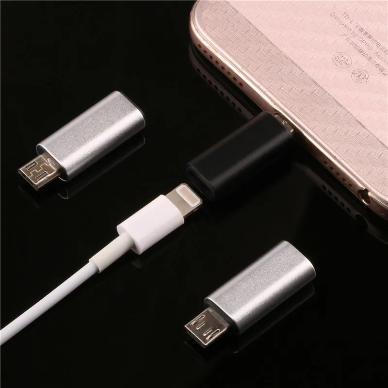 8Pin Lightning Female To Micro USB Male Adapter Converter for Android Phone Charging Samsung Xiaomi