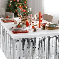 New 4/2/1Pack Table Skirt Wedding Decoration Table Birthday Party Decor Table Skirt Birthday Decoration Tablecloths For Party 2