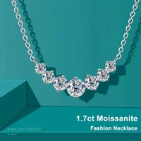 D Vvs1 Moissanite Necklace for Women Wedding Fine Jewelry with Certificates 925 Sterling Silver Plated 18K White Gold Necklace - Image 6