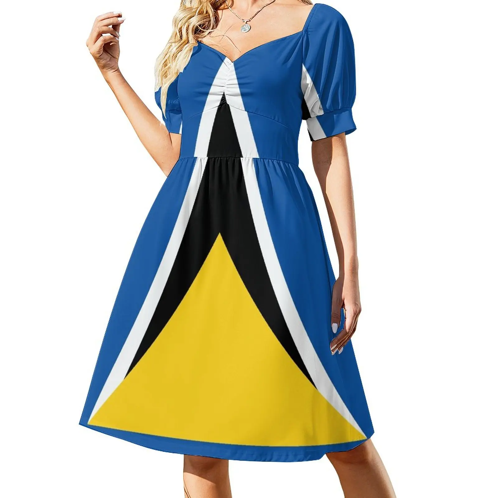 

Saint Lucia Flag Dress clothes dress summer 2023 women