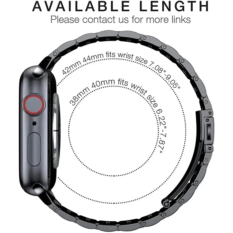 Metal Strap For Apple Watch Ultra 49mm 9 8 7 45mm 41mm Stainless Steel Bracelet For IWatch 6 5SE 3 44mm 42mm 40mm 38mm Wristband