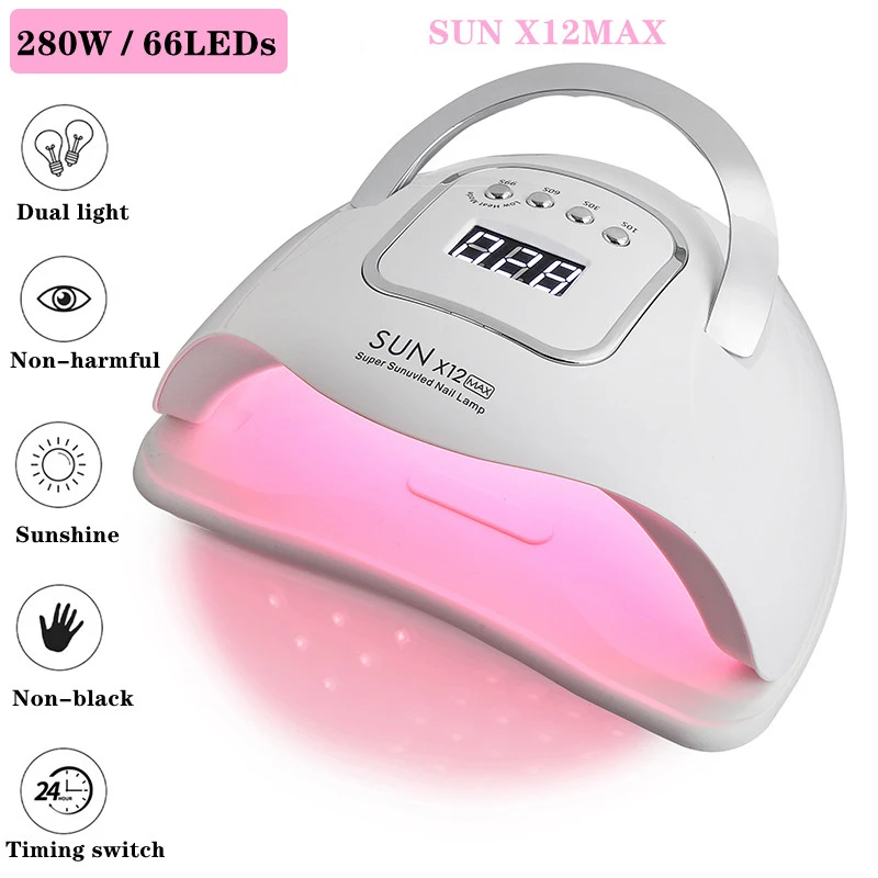 280W SUN X12MAX UV LED Nail Lamp - 66 LEDs