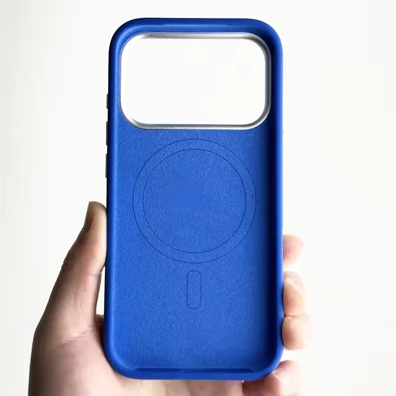 Magnetic Liquid Silicone Wireless Charging Matte Solid Color Phone Case